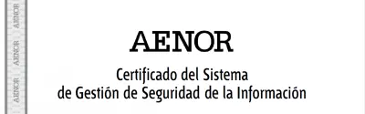 Foto de Certificado del Sistema de Gestión de Seguridad de la Información