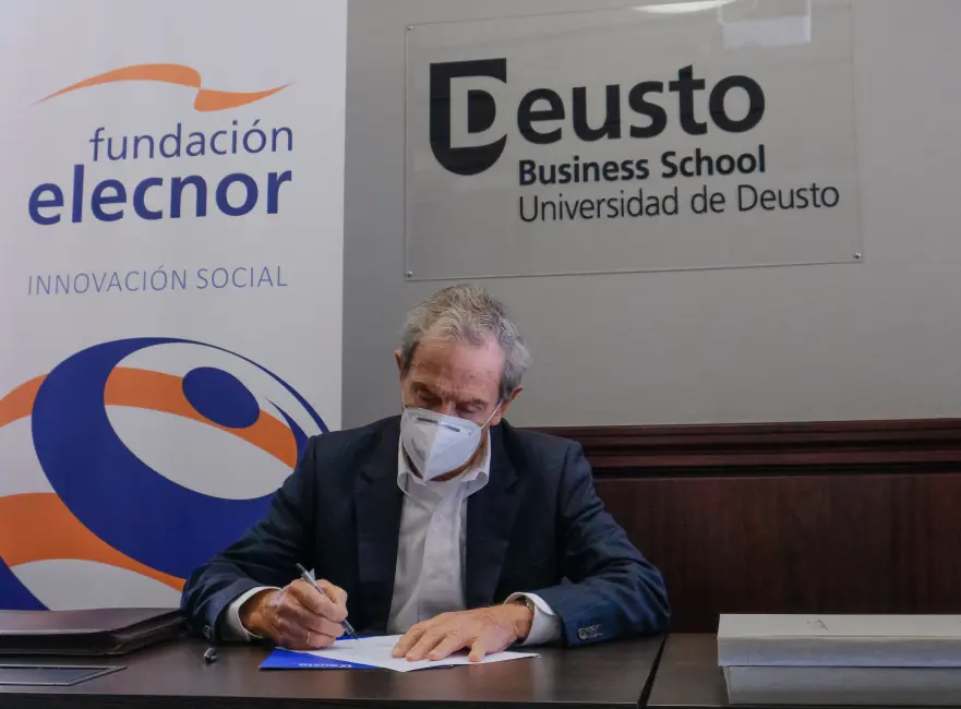 Foto de Fundación Elecnor y Deusto Business School firman un acuerdo de colaboración para impulsar el emprendimiento y la innovación